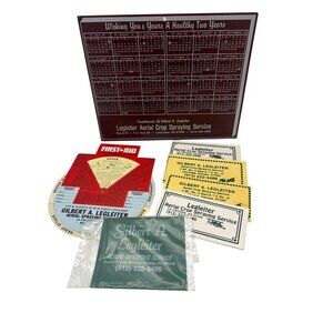 Vintage Legleiter Aerial Crop Spraying Service Promotional Set 1980s Memorabilia